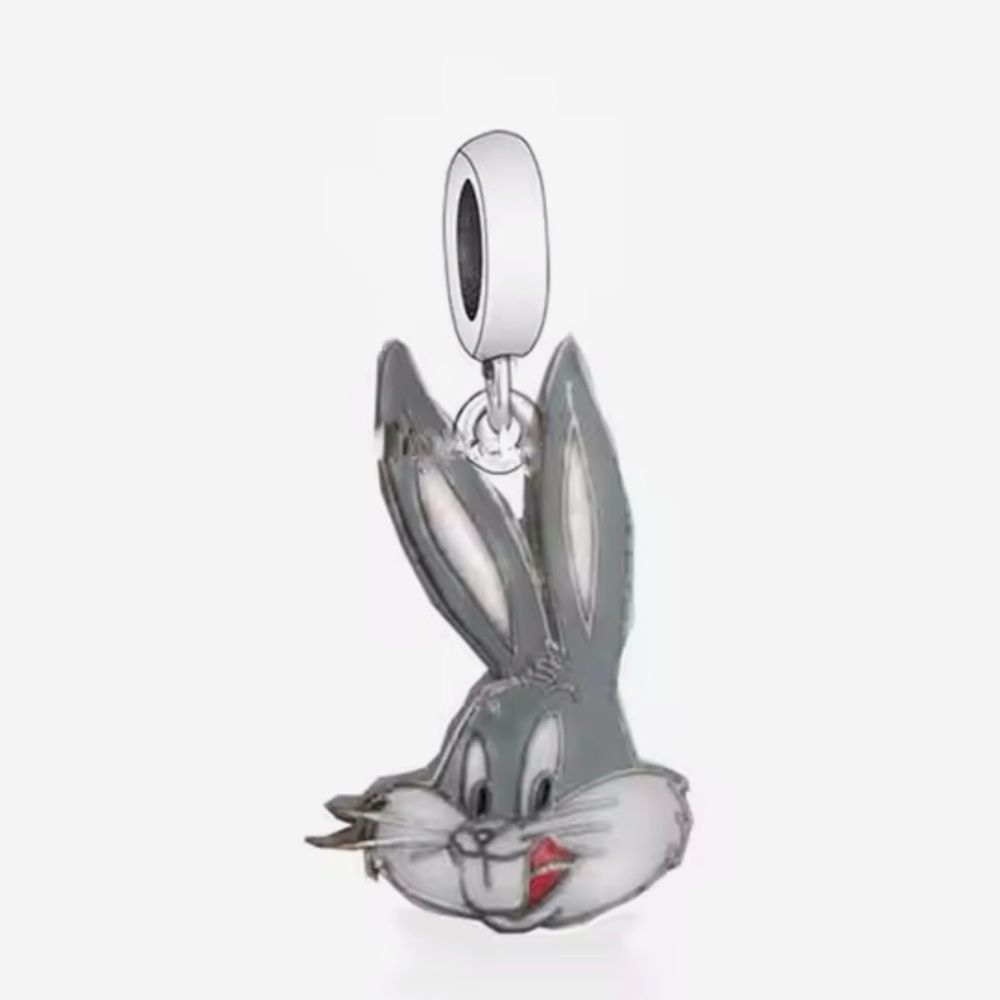 Bracelet Charm for Pandora Looney Tunes Bugs Bunny Sterling Silver - Picture 2 of 7